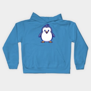 Cute Penguin Standing Cartoon Kids Hoodie